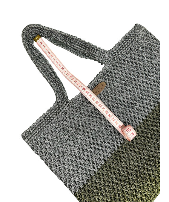 Buy a handmade crochet bag in a gray-khaki mélange – ugrandh.fr Handmade Crochet Bag – Buy in Paris and France | ugrandh.fr