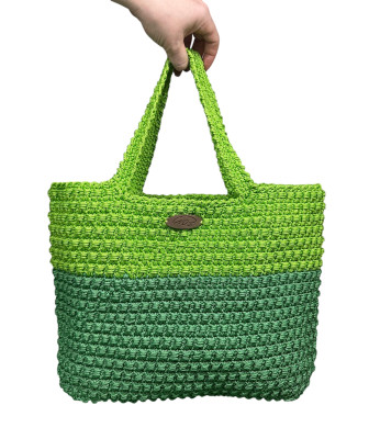 Handmade Crochet Bag – Elegant Green-Lettuce Accessory