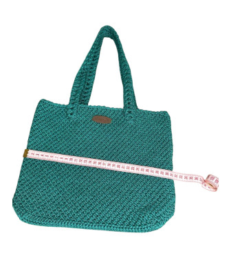Sac à main en crochet fait main – Vert Émeraude | Accessoire élégant et écologique
