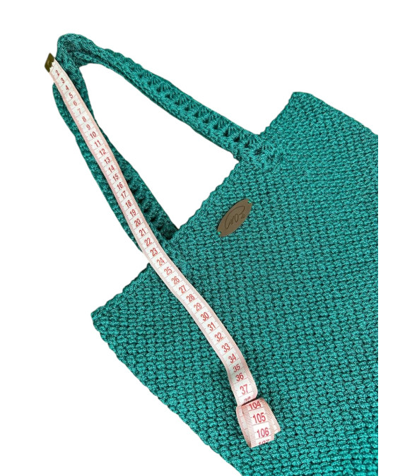 Sac en crochet élégant fait main – Une pièce unique et raffinée Sac en crochet fait main – Accessoire élégant vert émeraude pour tout style