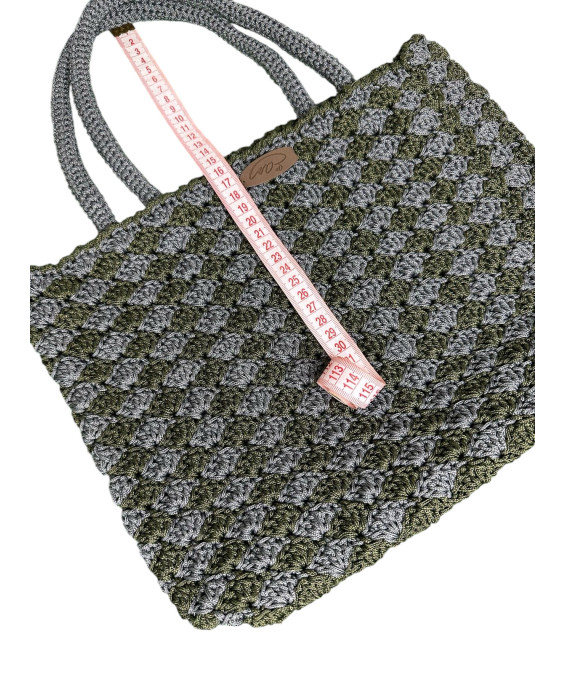 Buy a handmade crochet bag in gray-khaki tones – ugrandh.fr Handmade crochet bag, gray-khaki, stylish women’s accessory