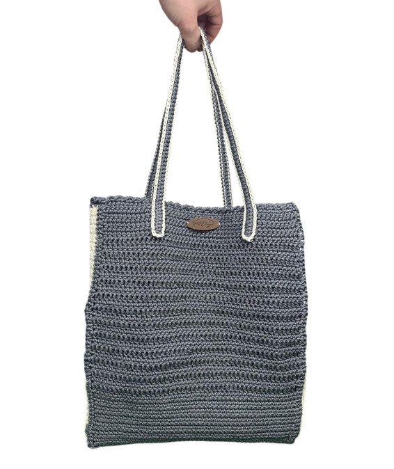 Sac en crochet élégant fait main – Une pièce unique et raffinée Sac en crochet fait main – Accessoire élégant gris-beige pour tout style