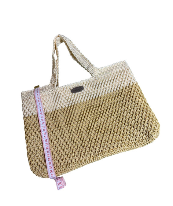 Achetez un sac crocheté à la main en mélange crème et beige – ugrandh.fr Sac crocheté à la main, mélange crème-beige, accessoire tendance pour femme
