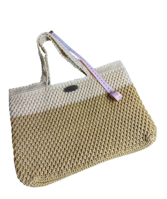 Achetez un sac crocheté à la main en mélange crème et beige – ugrandh.fr Sac crocheté à la main, mélange crème-beige, accessoire tendance pour femme