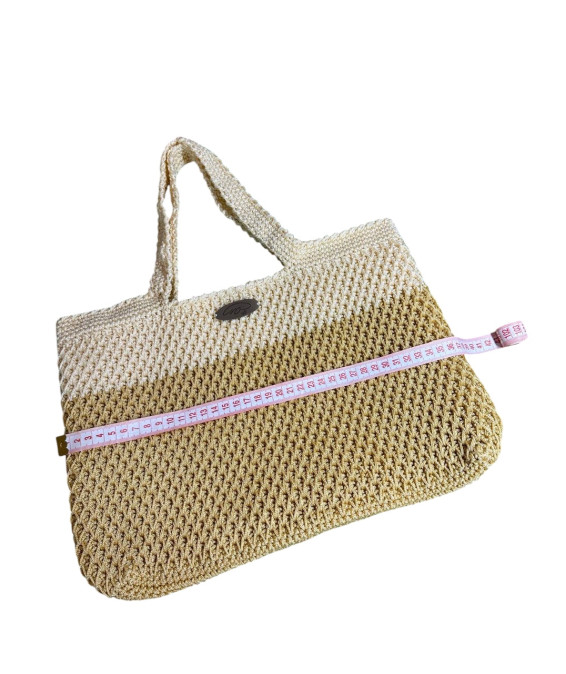 Achetez un sac crocheté à la main en mélange crème et beige – ugrandh.fr Sac crocheté à la main, mélange crème-beige, accessoire tendance pour femme