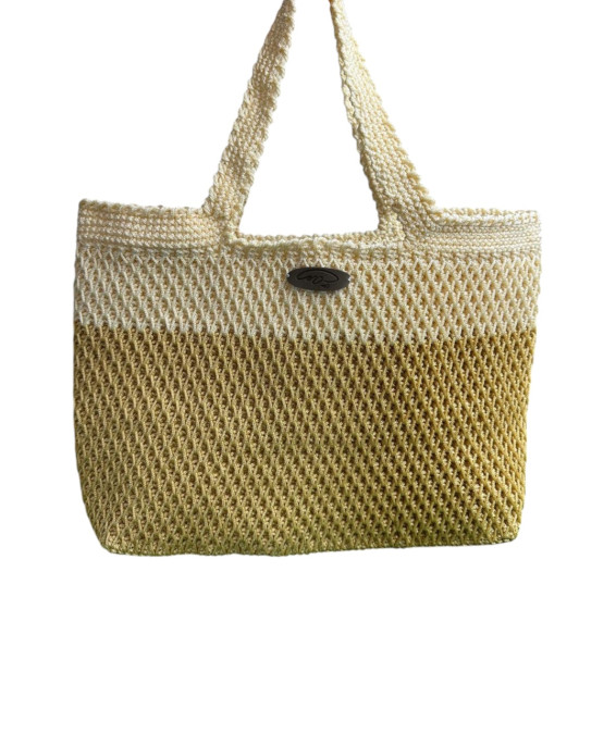 Achetez un sac crocheté à la main en mélange crème et beige – ugrandh.fr Sac crocheté à la main, mélange crème-beige, accessoire tendance pour femme