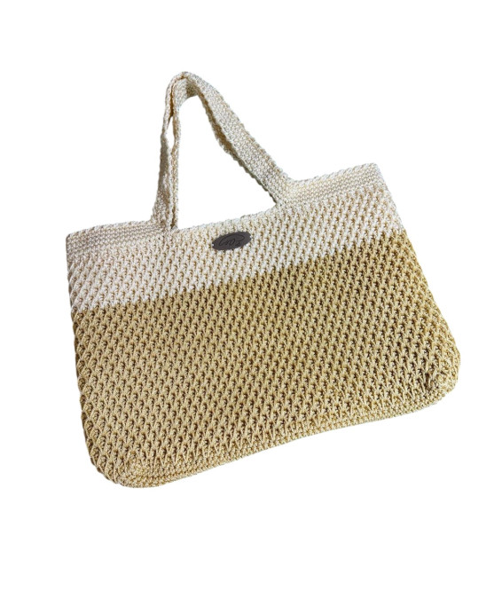 Achetez un sac crocheté à la main en mélange crème et beige – ugrandh.fr Sac crocheté à la main, mélange crème-beige, accessoire tendance pour femme