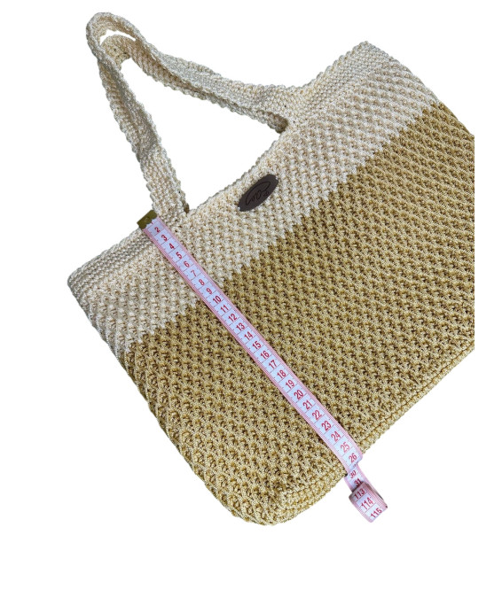 Achetez un sac crocheté à la main en mélange crème et beige – ugrandh.fr Sac crocheté à la main, mélange crème-beige, accessoire tendance pour femme
