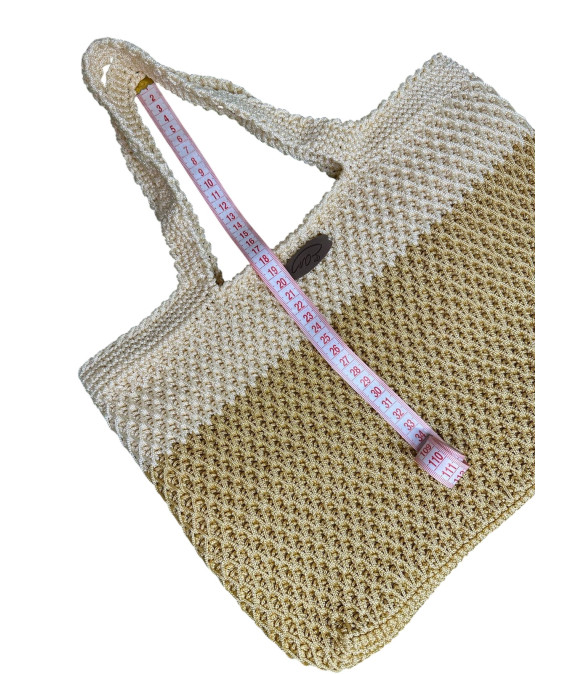 Achetez un sac crocheté à la main en mélange crème et beige – ugrandh.fr Sac crocheté à la main, mélange crème-beige, accessoire tendance pour femme