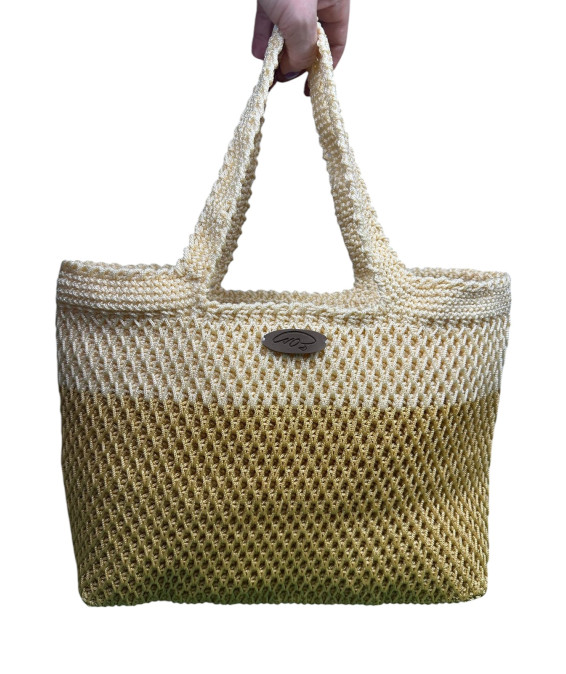 Achetez un sac crocheté à la main en mélange crème et beige – ugrandh.fr Sac crocheté à la main, mélange crème-beige, accessoire tendance pour femme