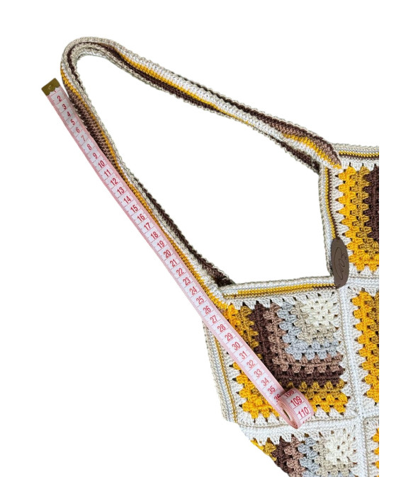 Buy a handmade crochet bag in brown and yellow mélange – ugrandh.fr Handmade crochet bag, brown-yellow mélange, stylish women’s accessory