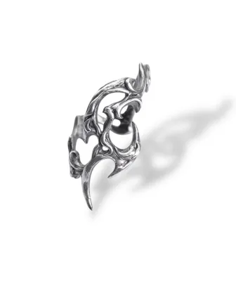 Bague Marquise en argent oxydé