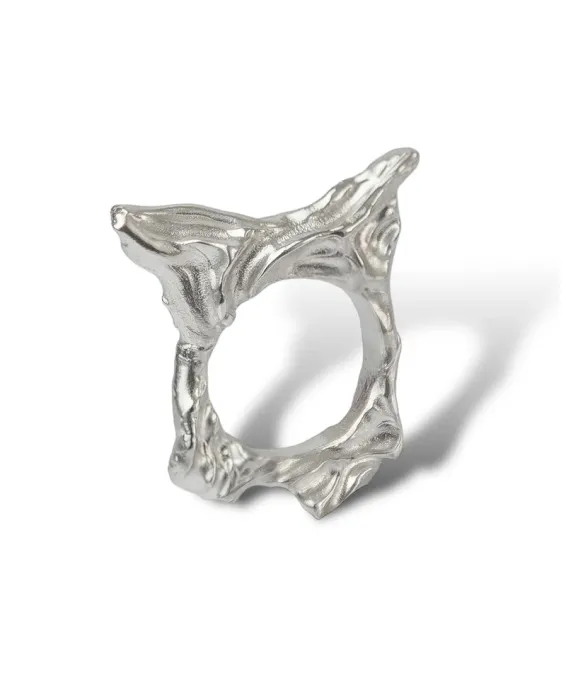 Bague massive 16.8 – fabrication artisanale en argent sterling | Disponible en ligne Bague massive 16.8 – argent sterling, artisanat unique | UGRANDH