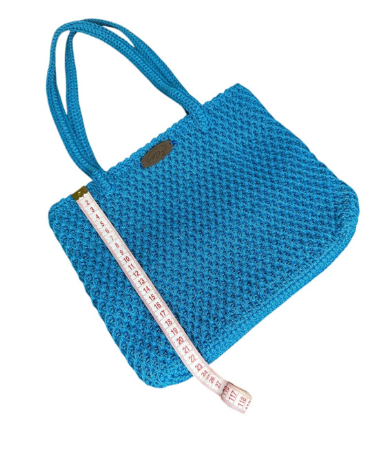Sac au Crochet Fait Main Turquoise – Un Choix Stylé Sac au crochet fait main turquoise – Élégant et durable