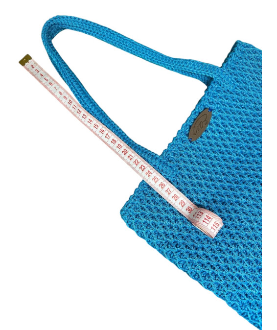 Sac au Crochet Fait Main Turquoise – Un Choix Stylé Sac au crochet fait main turquoise – Élégant et durable