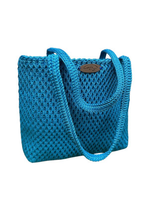 Sac au Crochet Fait Main Turquoise – Élégance et Qualité