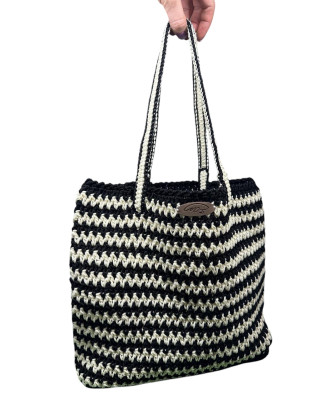 Sac au Crochet Fait Main Zèbre – Accessoire Unique & Tendance